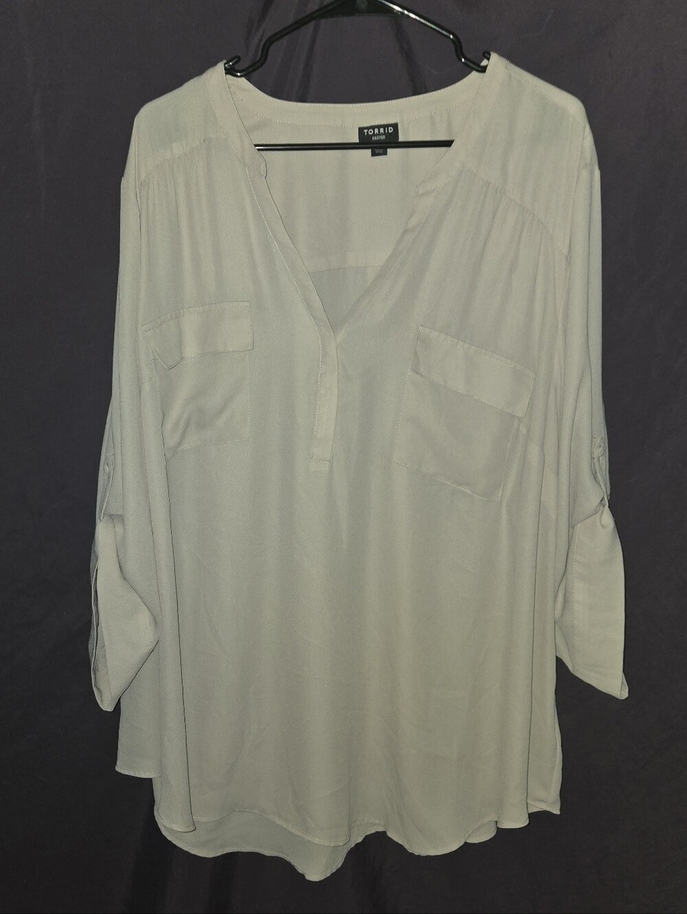 Torrid Rust V-Neck Harper  Blouse